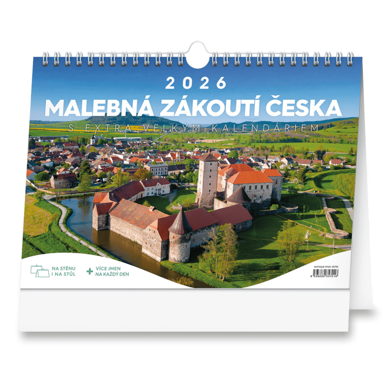 Malebná zákoutí Česka 2026 - stolní kalendář