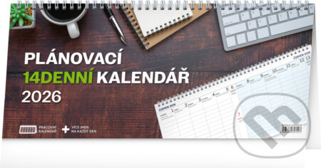 Plánovací 14denní 2026 - stolní obrázkový kalendář