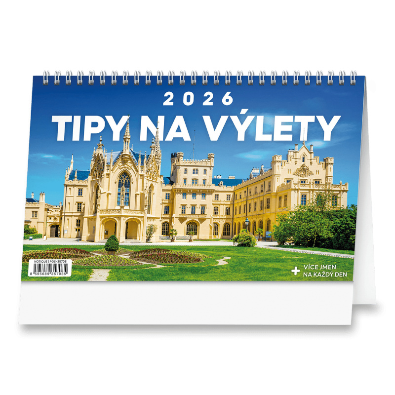 Tipy na výlety 2026 - stolní obrázkový kalendář
