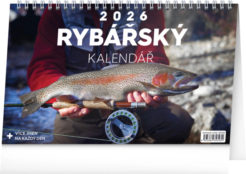 NOTIQUE Stolní Rybářský kalendář 2026