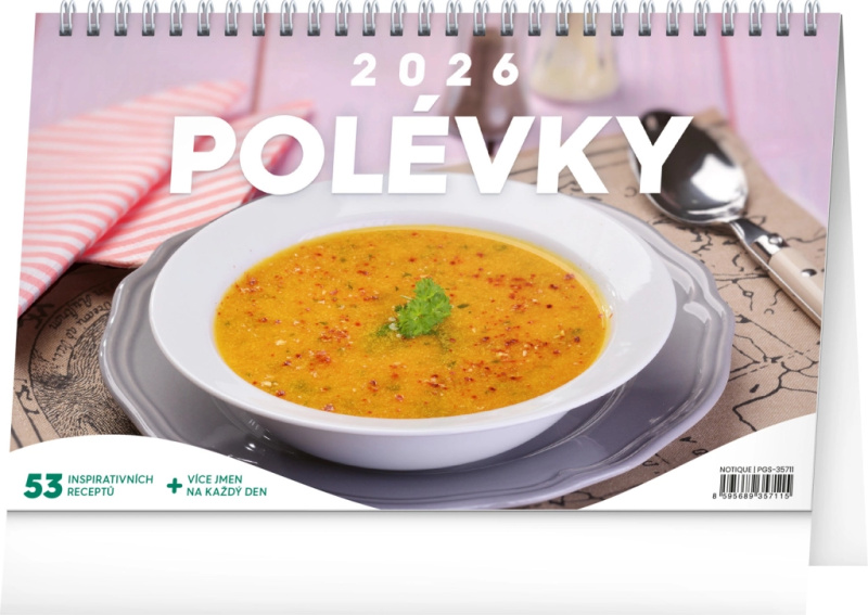 Stolní kalendář Polévky 2026