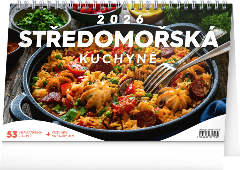 Stolní kalendář Středomořská kuchyně 2026