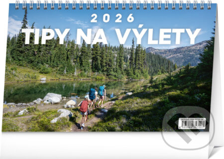 NOTIQUE Stolový kalendár Tipy na výlety 2026 (riadkový)