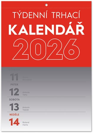 Nástěnný kalendář Týdenní 2026 A5