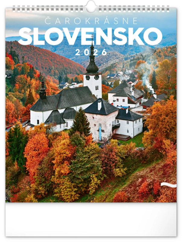 NOTIQUE Nástenný kalendár Čarokrásne Slovensko 2026, 30 x 34 cm Presco Group