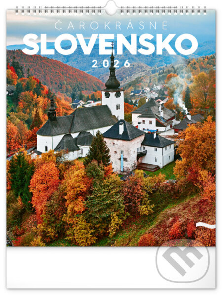 NOTIQUE Nástenný kalendár Čarokrásne Slovensko 2026, 30 x 34 cm Presco Group