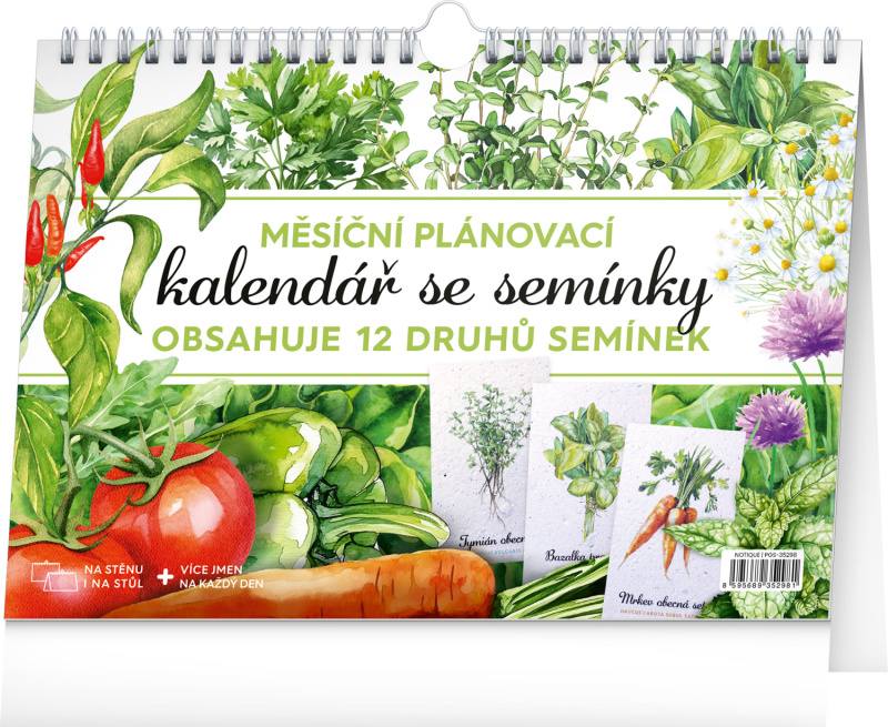 Notique měsíční plánovací kalendář se semínky 2026