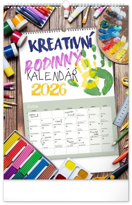 NOTIQUE Kreativní rodinný kalendář 2026 (české kalendárium)