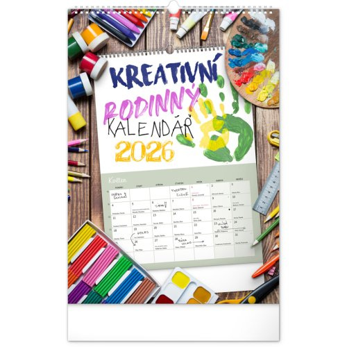 NOTIQUE Kreativní rodinný kalendář 2026 (české kalendárium)