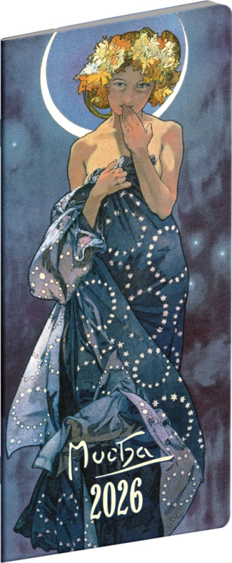Kapesní diář s motivem Alfons Mucha 2026