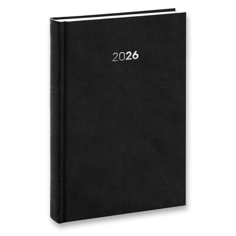 Denní diář NOTIQUE Balakon 2026, černý, 15 x 21 cm