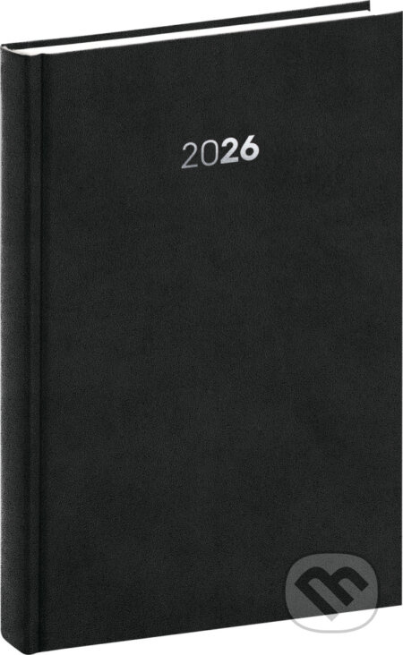 Denní diář NOTIQUE Balakon 2026, černý, 15 x 21 cm