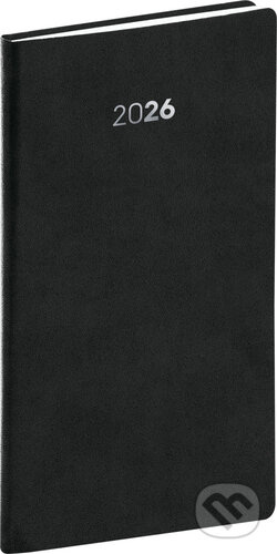 NOTIQUE Kapesní diář Balakon 2026, černý, 9 x 15,5 cm Presco Group