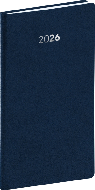 NOTIQUE Kapesní diář Balakon 2026, tmavě modrý, 9 x 15,5 cm Presco Group
