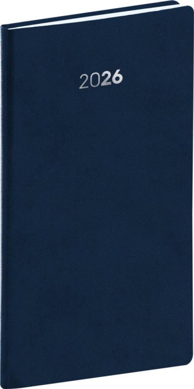 NOTIQUE Kapesní diář Balakon 2026, tmavě modrý, 9 x 15,5 cm Presco Group