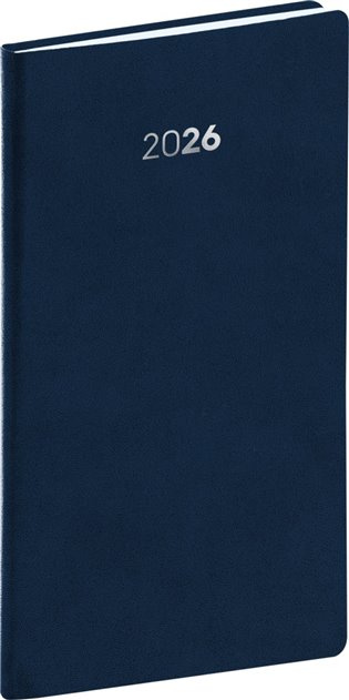 NOTIQUE Kapesní diář Balakon 2026, tmavě modrý, 9 x 15,5 cm Presco Group