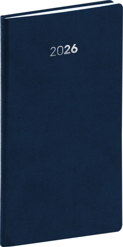 NOTIQUE Kapesní diář Balakon 2026, tmavě modrý, 9 x 15,5 cm Presco Group