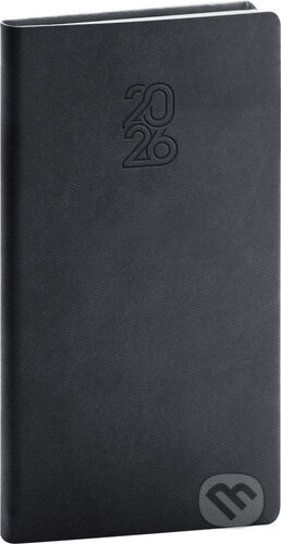NOTIQUE Kapesní diář Aprint 2026, černý, 9 x 15,5 cm Presco Group