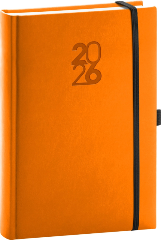Notique denní diář oranžový 2026, 15 x 21 cm