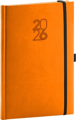 Týdenní diář Notique Aprint Top 2026 oranžový 15 x 21 cm