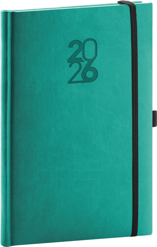 Týdenní diář Notique Aprint Top 2026 tyrkysový 15 x 21 cm