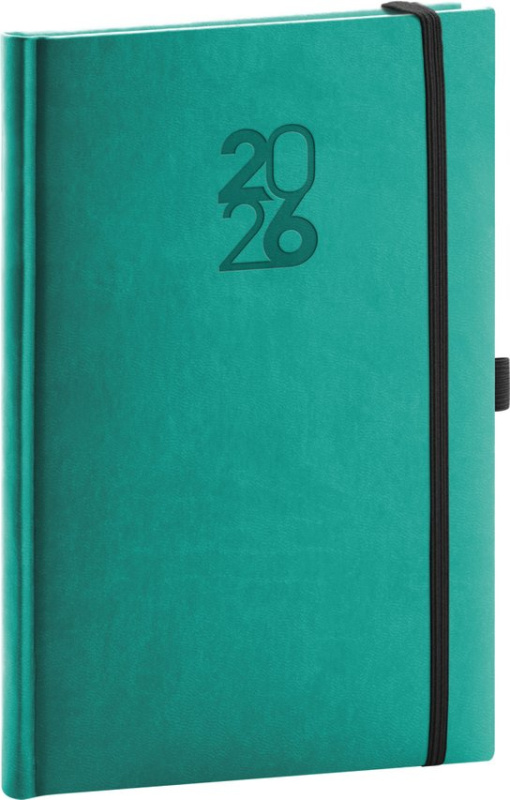 Týdenní diář Notique Aprint Top 2026 tyrkysový 15 x 21 cm