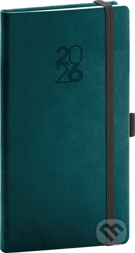 NOTIQUE Kapesní diář Aprint Top 2026, petrolejový, 9 x 15,5 cm Presco Group