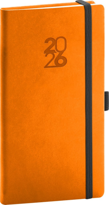 NOTIQUE Kapesní diář Aprint Top 2026, oranžový, 9 x 15,5 cm Presco Group