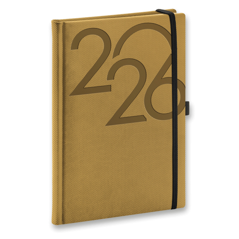 NOTIQUE Týdenní diář Ajax 2026, zlatý, 15 x 21 cm Presco Group