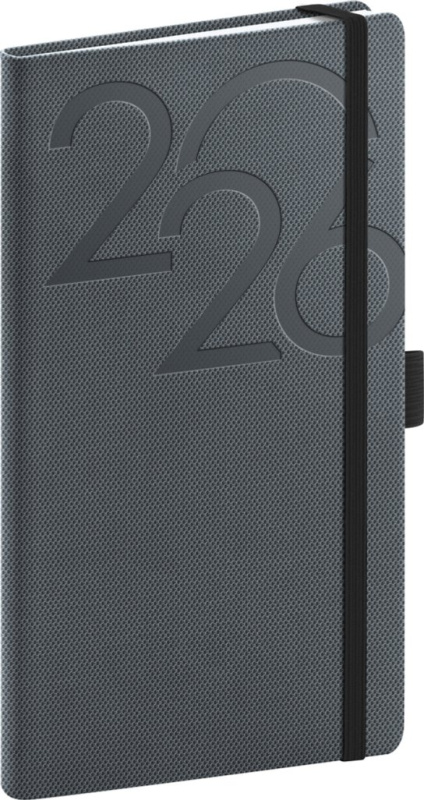 NOTIQUE Kapesní diář Ajax 2026, černý, 9 x 15,5 cm Presco Group