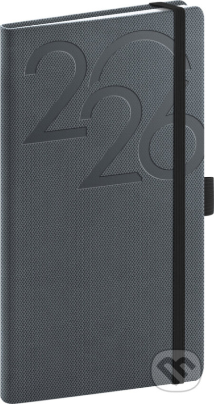 NOTIQUE Kapesní diář Ajax 2026, černý, 9 x 15,5 cm Presco Group