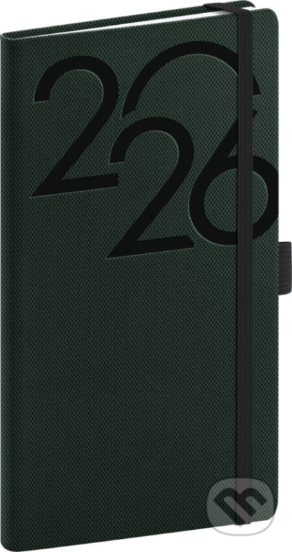 NOTIQUE Kapesní diář Ajax 2026, zelený, 9 x 15,5 cm Presco Group