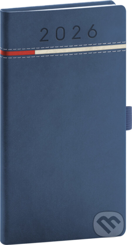 NOTIQUE Kapesní diář Tomy 2026, modro-červený, 9 x 15,5 cm Presco Group