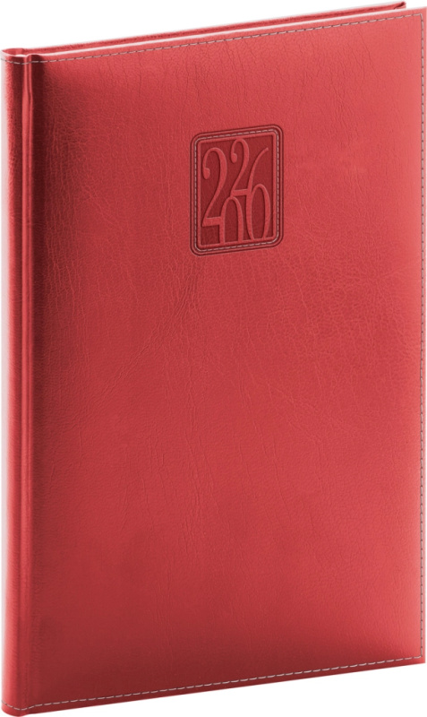 NOTIQUE Týdenní diář Panama 2026, červený, 15 x 21 cm Presco Group