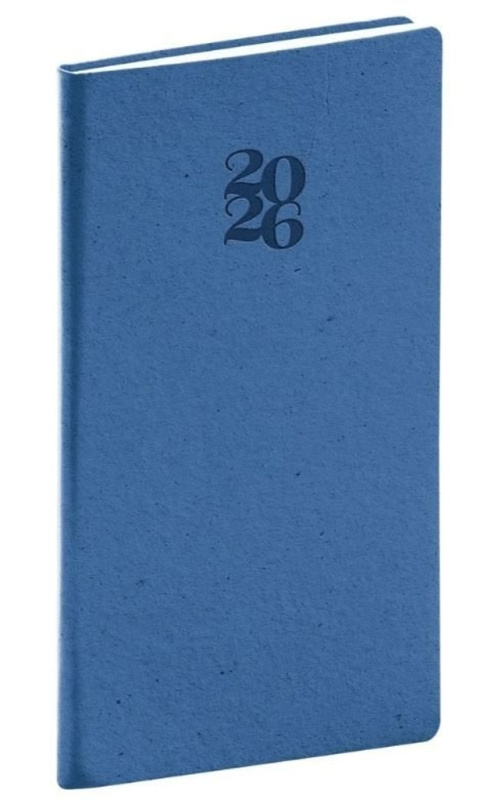 NOTIQUE Vreckový diár Essenza 2026, slivka, 9 x 15,5 cm