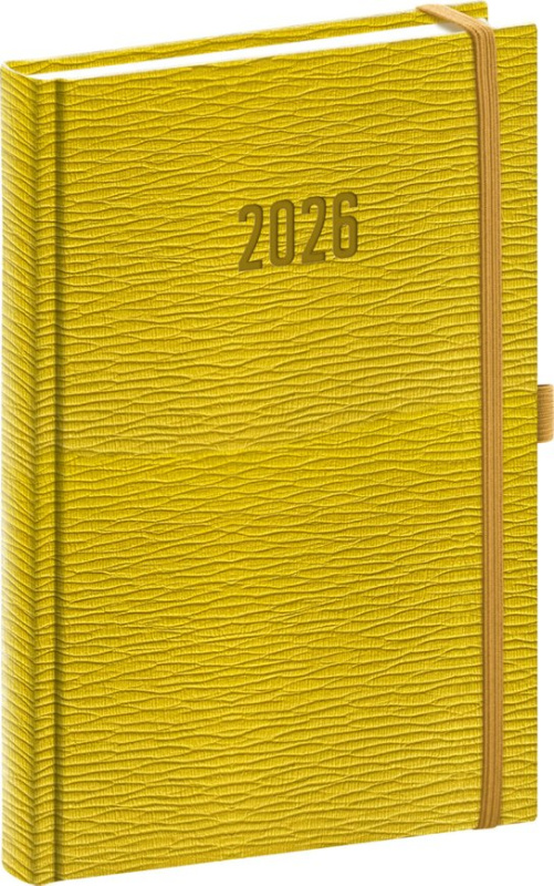 Presco Rivoli 2026 - denní diář A5 - žlutozelený