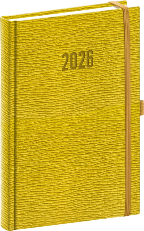 Presco Rivoli 2026 - denní diář A5 - žlutozelený