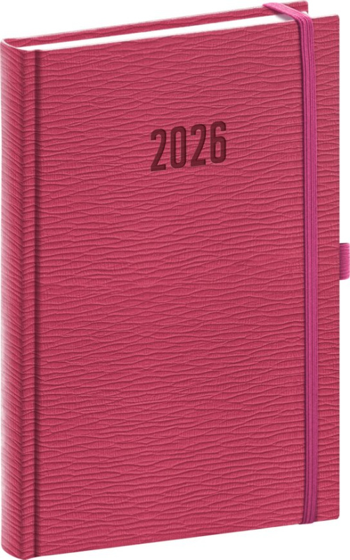 Presco Rivoli 2026 - denní diář A5 - růžový