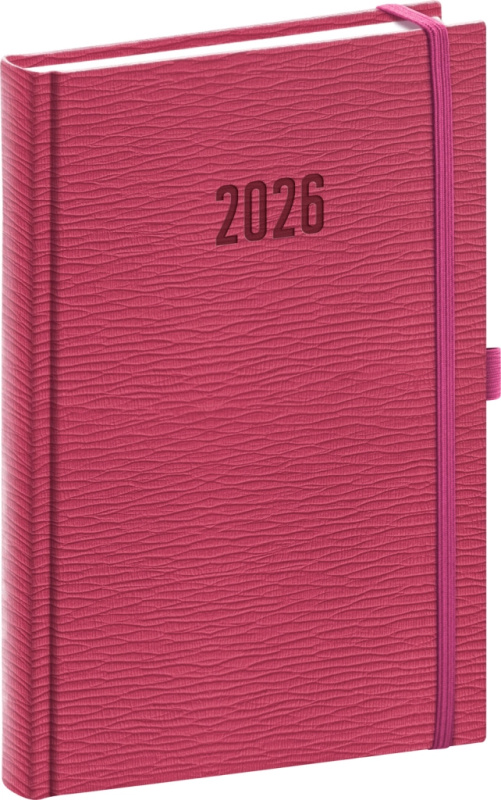 Presco Rivoli 2026 - denní diář A5 - růžový