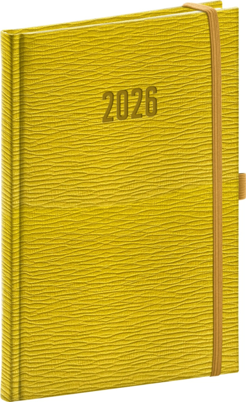 Presco Rivoli 2026 - týdenní diář A5 - žlutozelený