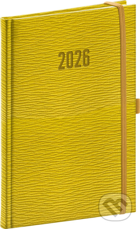 Presco Rivoli 2026 - týdenní diář A5 - žlutozelený