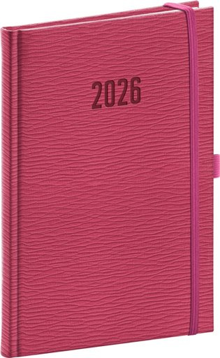 Presco Rivoli 2026 - týdenní diář A5 - růžový