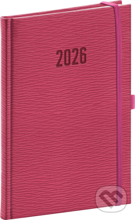 Presco Rivoli 2026 - týdenní diář A5 - růžový