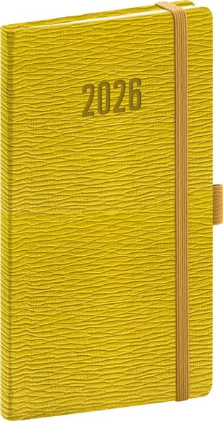 NOTIQUE Kapesní diář Rivoli 2026, žlutozelený, 9 x 15,5 cm Presco Group