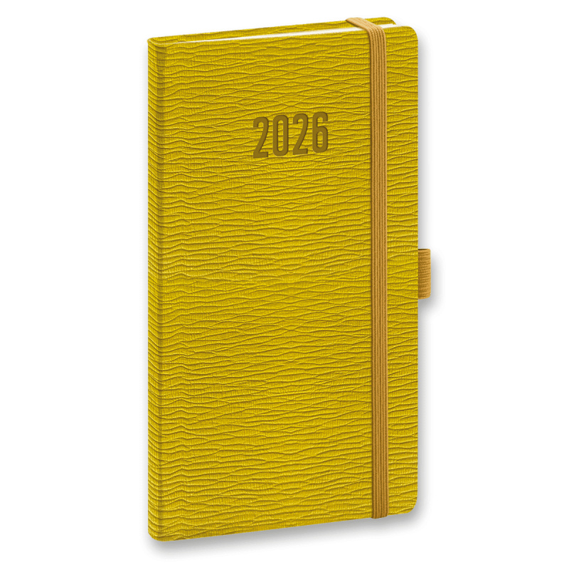 NOTIQUE Kapesní diář Rivoli 2026, žlutozelený, 9 x 15,5 cm Presco Group