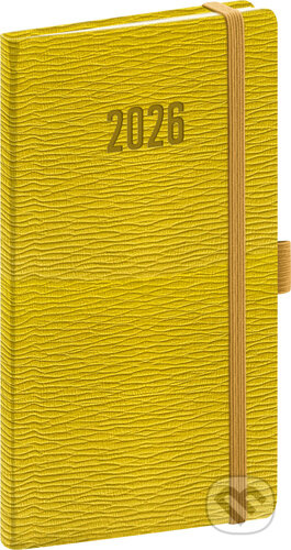 NOTIQUE Kapesní diář Rivoli 2026, žlutozelený, 9 x 15,5 cm Presco Group