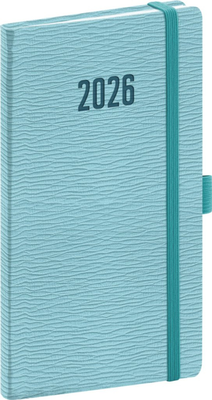 Presco Rivoli 2026 - kapesní diář - světle modrý