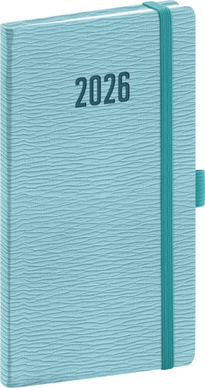 Presco Rivoli 2026 - kapesní diář - světle modrý