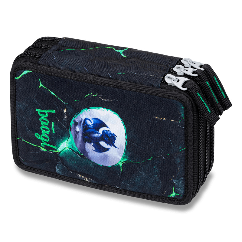 BAAGL Školní penál třípatrový Draci Presco Group