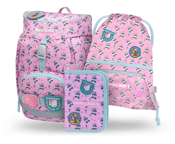 Baagl Školní set Airy Minecraft Panda